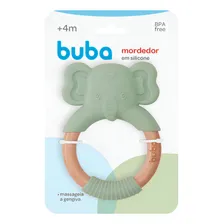 Mordedor Elefante Em Silicone Verde Livre Bpa 15653 - Buba Foto mini 1
