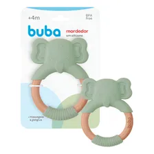 Mordedor Elefante Em Silicone Verde Livre Bpa 15653 - Buba Foto mini 3