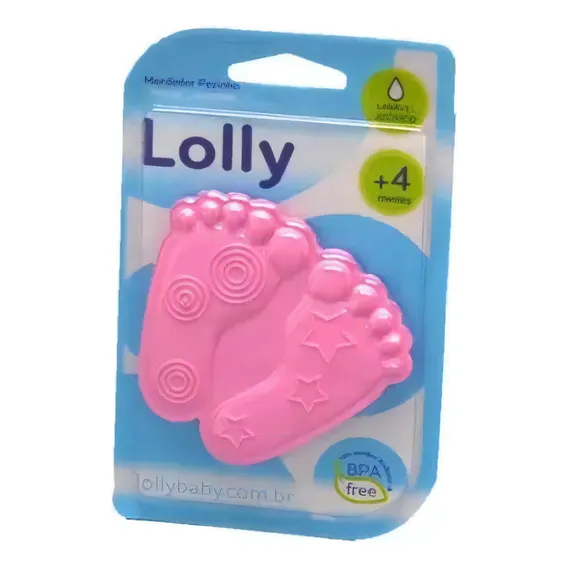 Mordedor Pezinho Infantil Rosa- Lolly Foto 1
