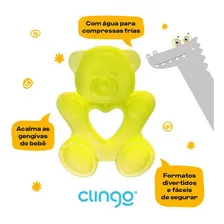 Mordedor Resfriável Com Água Ursinho Amarelo Clingo Foto mini 3
