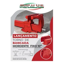 Morsa Torno De Bancada N° 10 Mordente Fixo Tmf10 Metalsul Foto mini 3