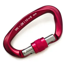 Mosquetão D Alumínio C/ Trava De Rosca E Keylock Alpen Pass Cor Vinho Foto mini  2