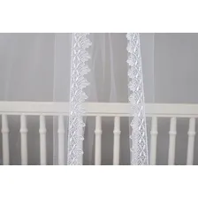 Mosquiteiro De Teto Para Berço Com Renda Branco Unissex Cor Mosquiteiro De Renda Guipir Foto mini 2