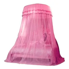 Mosquiteiro Renda Casal King Gigante Indiano C/elastico Cor Rosa Foto mini 2