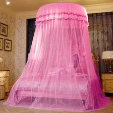 Mosquiteiro Renda Casal King Gigante Indiano C/elastico Cor Rosa Foto mini 1