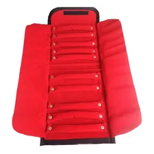 Mostruário Grande Anéis Veludo Cabem Até 100 Peças Já Cor Vermelho Foto  mini 1