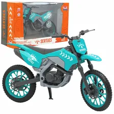 Moto Cross Brinquedo Infantil Rally Dos Sertões Molas Cor Azul Personagem Moto Cross Rally Sertões Foto  mini 1