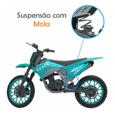 Moto Cross Brinquedo Infantil Rally Dos Sertões Molas Cor Azul Personagem Moto Cross Rally Sertões Foto mini  3