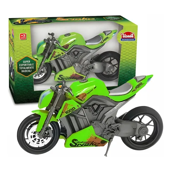 Moto De Brinquedo Snake Street Machine - Usual Cor Verde Foto 1