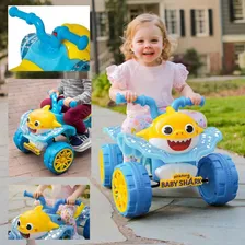 Moto Elétrica Carrinho Infantil Mini Quadriciclo Baby Shark Foto mini 2