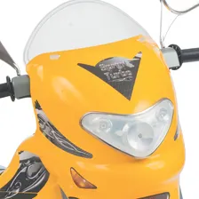 Moto Elétrica Infantil Biemme Sprint Turbo Amarela Com Capacete 12v Foto mini  2
