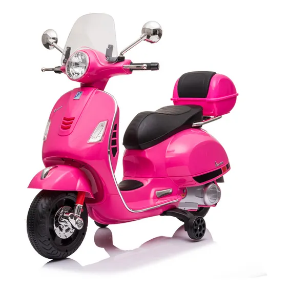 Moto Elétrica Infantil Vespa Rosa 12v Foto 1