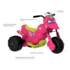 Moto Elétrica Infantil Xt3 6v Pink Bandeirante Foto mini  2