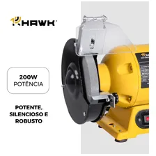 Moto Esmeril 6 Pol 3540rpm Motor Esmeril Com 2 Rebolos Disco De Aço Hawk Foto mini  2