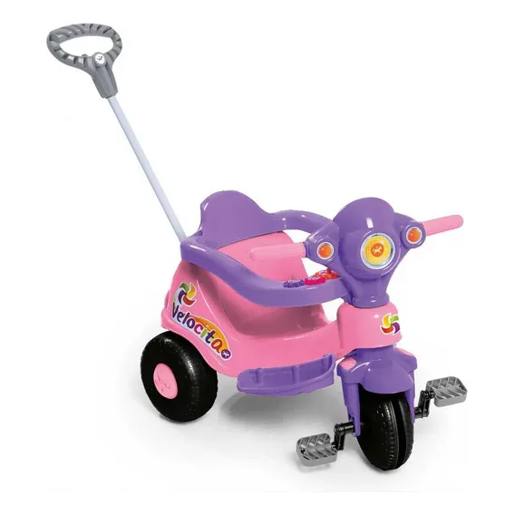 Moto Triciclo Infantil Calesita Velocita  - Rosa Foto 1