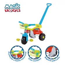 Motoca Triciclo Infantil Magic Toys Tico-tico Festa Azul Foto mini 1