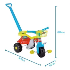 Motoca Triciclo Infantil Magic Toys Tico-tico Festa Azul Foto mini 3