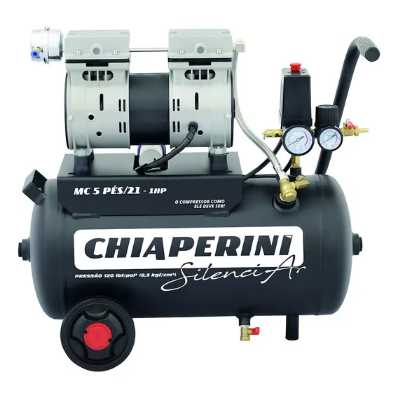 Motocompressor Sem Óleo Silenciar 21l 220v 023620 Chiaperini Foto 1