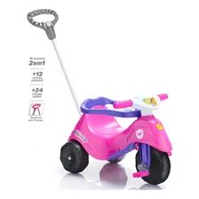 Motoquinha Passeio Triciclo Infantil Lelecita Calesita Pedal Cor Rosa Foto mini  2