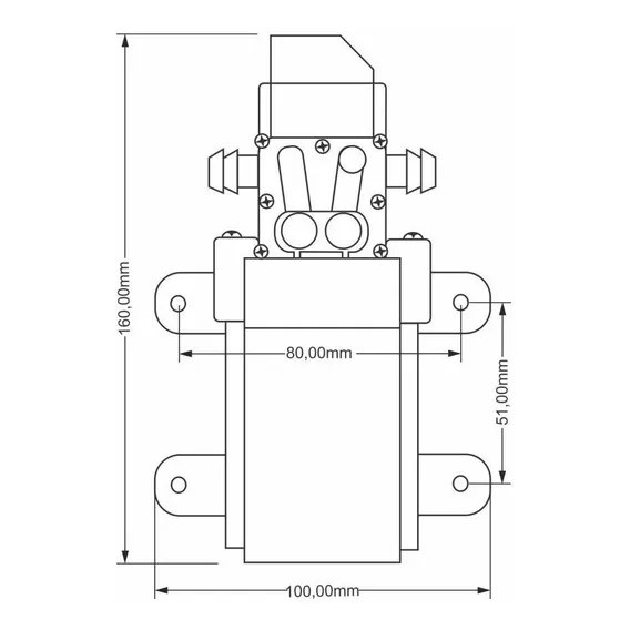 Motor Bomba Diafragma 12v 80 Psi Superagri Foto 1