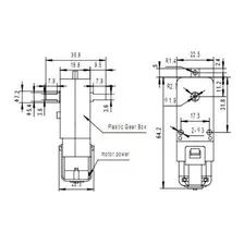 Motor Dc 3-6v Caixa De Redução Eixo Duplo Arduino Robótica Foto mini 4