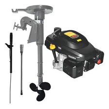 Motor De Barco + Rabeta Vertical Gasolina Buffalo 6.5hp Mfg Foto mini  3