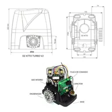 Motor De Portão Dz Atto Turbo 350kg Rossi Foto mini 4