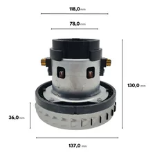 Motor Elétrico Compatível Com Aspirador Electrolux A10 1200w (127v) Foto mini  3