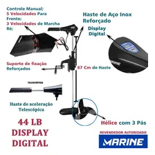 Motor Elétrico Para Barco Phantom Marine Sports 44lbs Água doce 1120W Foto mini  2