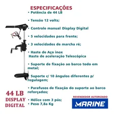 Motor Elétrico Para Barco Phantom Marine Sports 44lbs Água doce 1120W Foto mini 4