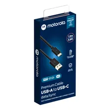 Motorola Cabo Carregador Turbo Power Usb P Usb C Tipo C 150cm Resistente Trançado Cor Preto Foto mini 4