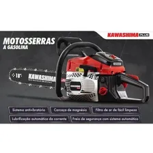 Motoserra Gasolina 54,6cc Kawashima Sabre 18 Plus Kcs 550p Cor Vermelho Foto mini 4