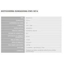 Motosserra a gasolina Kawashima 37.2cc KWS3816 Foto mini  2