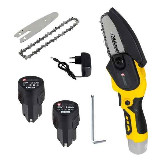 Motosserra Eletrica A Bateria Mini Eletrosserra Serra Portat Cor Amarelo 110v/220v Foto 1