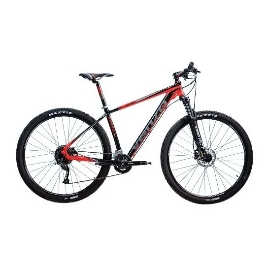 Mountain bike Venzo Raptor Exo aro 29 S 27v freios de disco hidráulico câmbios Shimano cor preto y vermelho Foto 1