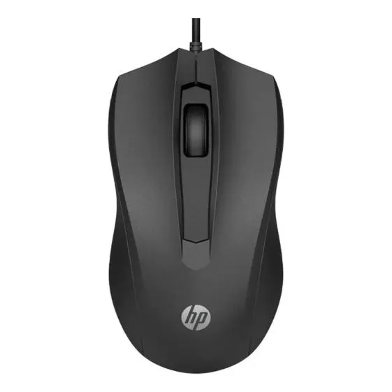 Mouse com fio preto Hp 100 Foto 1