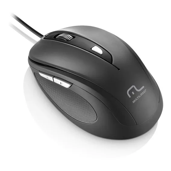 Mouse Comfort 6 Botoes Usb Preto Multilaser Mo241 Foto 1