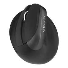 Mouse Delux M618 Zd Canhoto Ergonomico - Vertical Sem Fio Cor Preto Foto mini  3