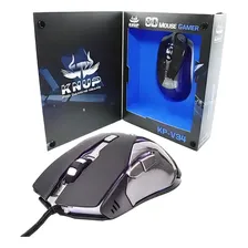 Mouse Gamer 2400 Dpi Usb Rubber 5 Botões Alto Desempenho Cor Preto Foto mini 1