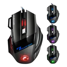 Mouse Gamer Laser X7 3200dpi Usb Led 7 Botões Pro T18 Foto mini  2