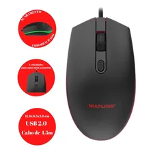 Mouse Gamer Multilaser Emborrachado 2400 Dpi Led 7 Cores Rgb Foto mini 1