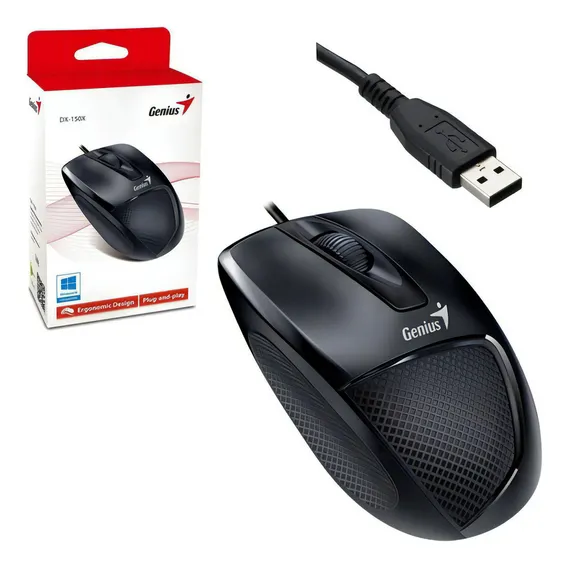 Mouse Genius DX-150x || Mouse Genius Cor Preto Foto 1