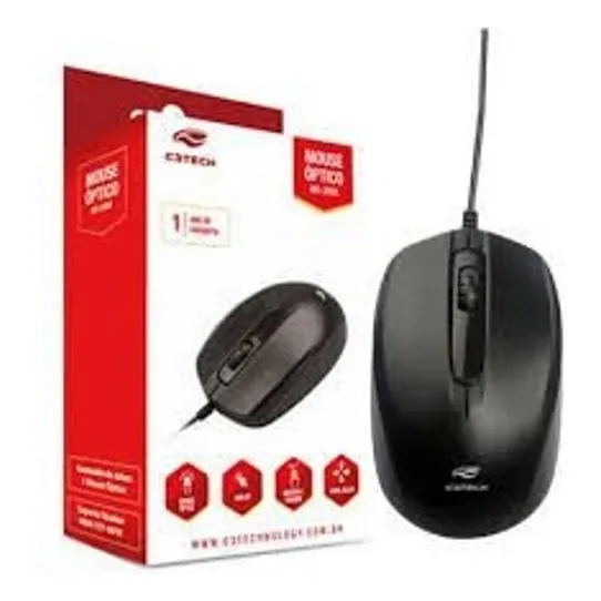 Mouse Óptico C3 Tech Ms-30bk Preto Homologação: Foto 1