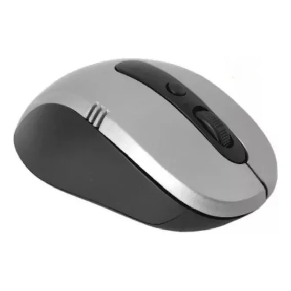 Mouse Óptico Sem Fio Usb Wi-fi Para Notebook E Pc Wireless Cor Cinza Foto 1