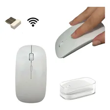 Mouse Óptico Sem Fio Wireless Usb 2.4ghz Botão Dpi Branco Foto mini 1
