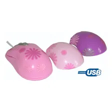 Mouse Óptico Usb Cor Rosa Com 2 Capas Extras Sakar 81397 Foto mini 2