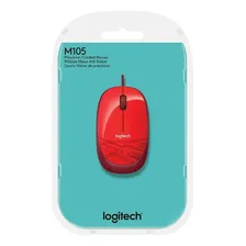 Mouse Óptico Usb M105 Vermelho Logitech Foto mini 4