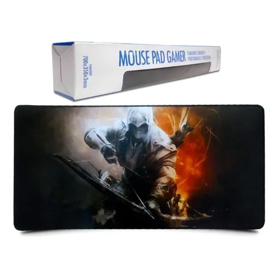 Mouse Pad Gamer Grande Exbom 70 X 35 - Assassino Foto 1