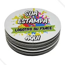 Mouse Pad Personalizado Redondo 19x19 Emborrachado 150 Un Cor Branco Desenho Impresso Liso Foto mini 2