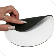 Mouse Pad Personalizado Redondo 19x19 Emborrachado 150 Un Cor Branco Desenho Impresso Liso Foto mini 3